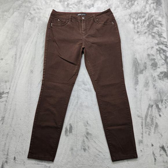 Royalty For Me Wannabettabutt Jeans Womens 30 Brown Mid Rise Skinny Stretch - Picture 1 of 16